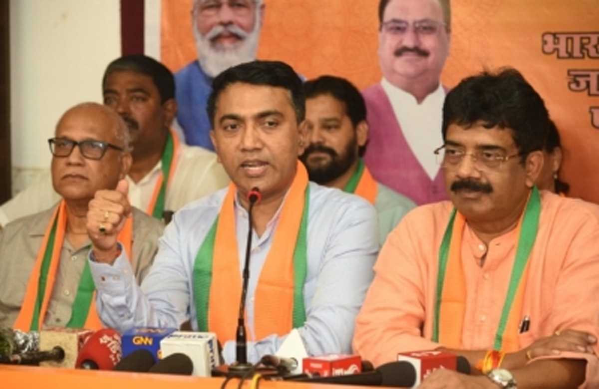 कांग्रेस विधायक बिना किसी शर्त के भाजपा में शामिल हुए : गोवा सीएम